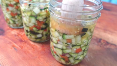 tampering the zucchini relish