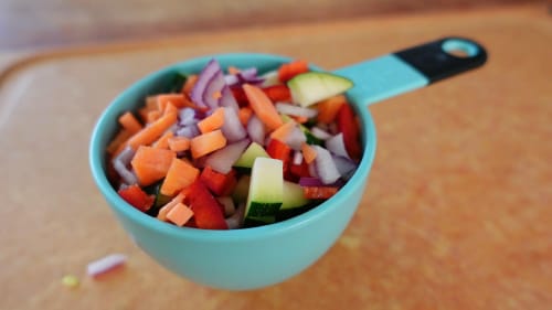 chopped vegetables