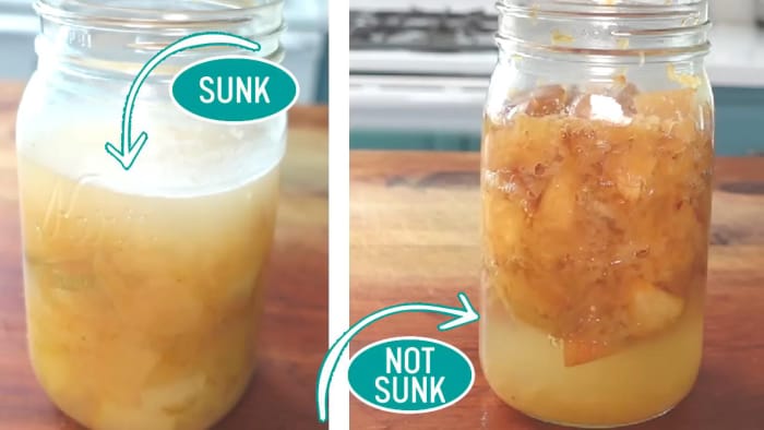 Apple Cider Vinegar Apples that are Sunk & Not Sunk