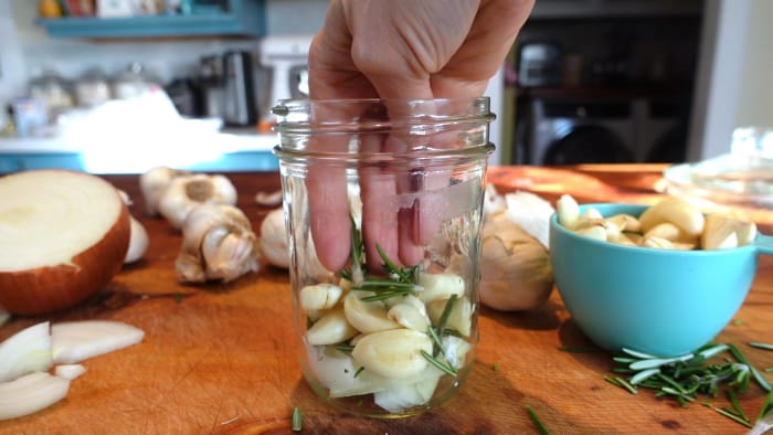 herbs and garlic